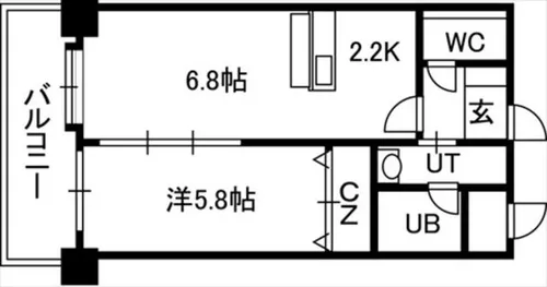 PRIME URBAN北3条通【14階】の間取り