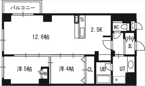 PRIME URBAN北3条通【6階】の間取り