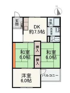 白川台グリーンハイツ【4階】の間取り