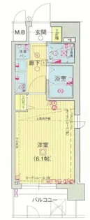 エステムコート神戸西Ⅱ【4階】の間取り