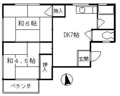 シャトーF【1階】の間取り