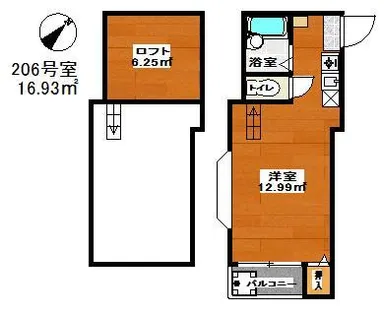 パプリカ天神【2階】の間取り