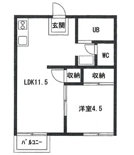 コーポ林田【1階】の間取り