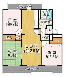 井吹東シティコート【2階】の間取り