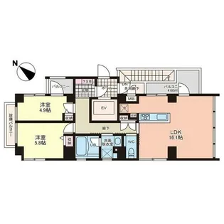 ドローム昭代Ⅱ【401号室】の間取り