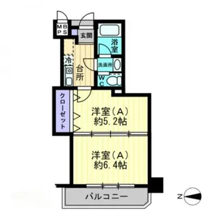 ヴォルフスガルテン太宰府【503号室】の間取り