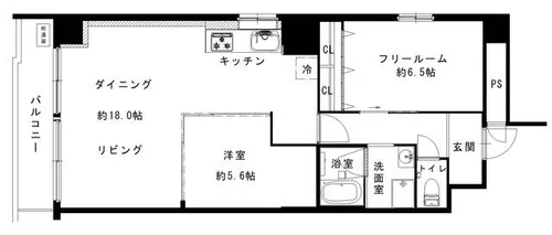 松屋レジデンス【3階】の間取り