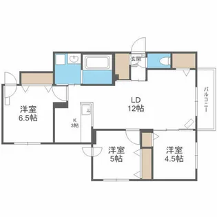 ロイスガーデン札幌駅東【2階】の間取り