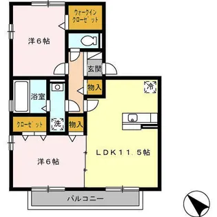 フラット・オブラダ【2階】の間取り