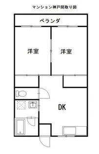 マンション神戸【109号室】の間取り