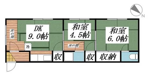 松栄コーポ【15号室】の間取り