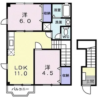 シャルマン・カヤノA【2階】の間取り