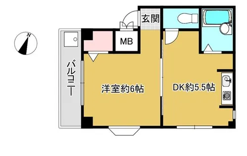 記田ハイツ【3階】の間取り