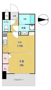 シーナリ江坂【4階】の間取り