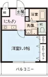 テクノ光都ミオ【1階】の間取り