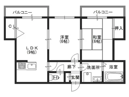 ラポール新金岡【2階】の間取り