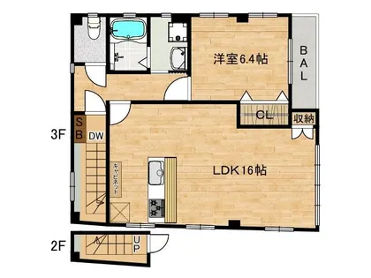 長岡天神ビル【301号室】の間取り