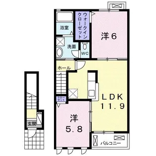 ペーパームーン【2階】の間取り