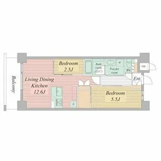 LiveCasa西宮【0703号室】の間取り