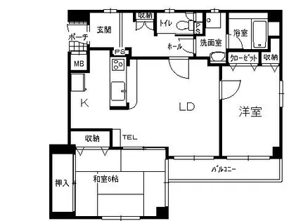 リバティ帝塚山【2階】の間取り