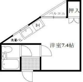 ミダ六マンション【203号室】の間取り