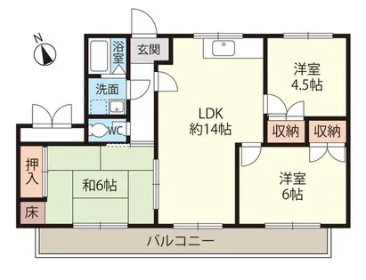 セントヒルズ歌敷山【2階】の間取り