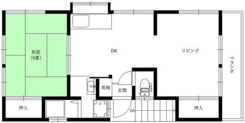 いねながフラッツ【201号室】の間取り