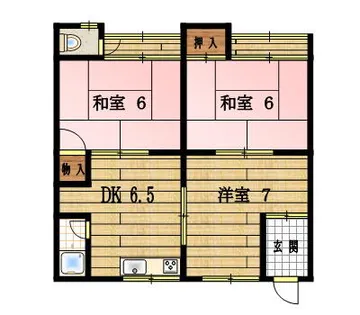 的場ハイツ【2階】の間取り