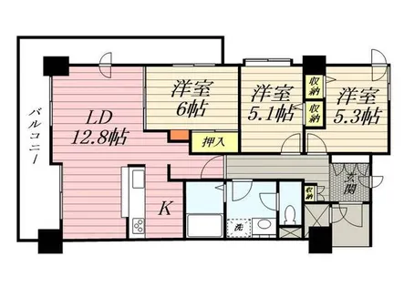 オリンピア大通西18丁目マンション【0801号室】の間取り
