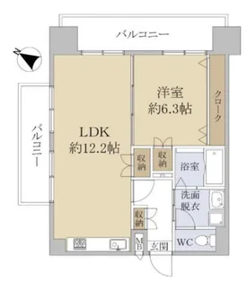 ニューライフ天神【901号室】の間取り