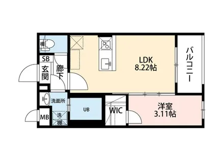 エクシア別府【2階】の間取り