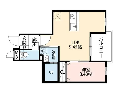 エクシア別府【2階】の間取り