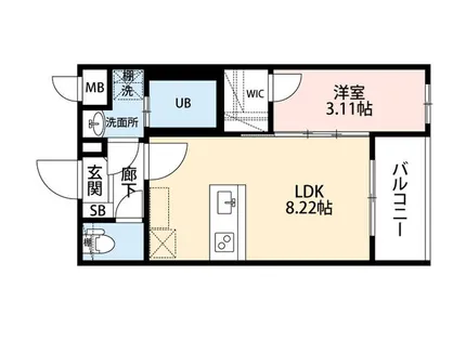 エクシア別府【2階】の間取り