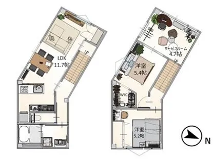 明和ビル北棟【C号室】の間取り