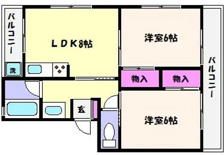 ミリオンハイツ【2階】の間取り