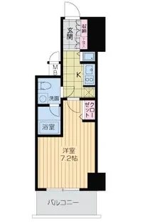 レジュールアッシュ難波LUXE【5階】の間取り