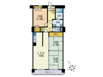 イマージュ安部山公園【502号室】の間取り