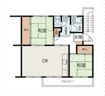 浅香山住宅28号棟5階【5階】の間取り