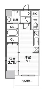 Fortuney江坂Ⅱ【7階】の間取り