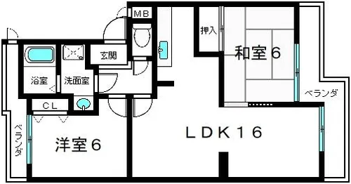 メゾン宇多野【2階】の間取り
