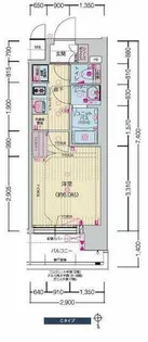 プレサンスTHE KYOTO 東福寺 EAST【0506号室】の間取り