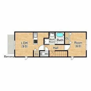 ポルトグランデ【0201号室】の間取り