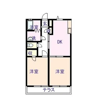 ニューシーズ福部池【2階】の間取り