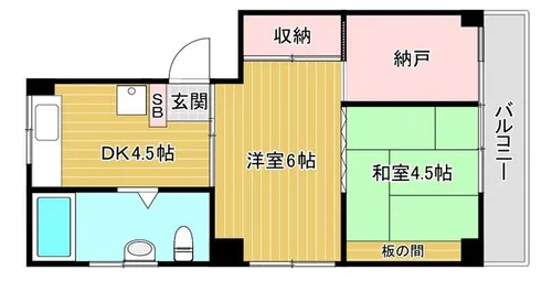 スプリングコート六甲【2階】の間取り