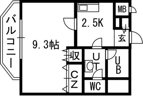 スカイヒルズN15【808号室】の間取り