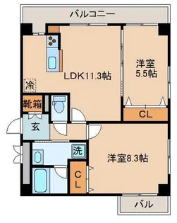 泉寿マンション【4階】の間取り