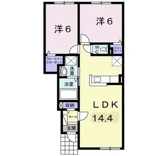 ガーデンサイド【1階】の間取り