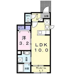 クラヴィエイト【1階】の間取り