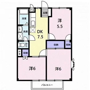 タウンリバティー【2階】の間取り