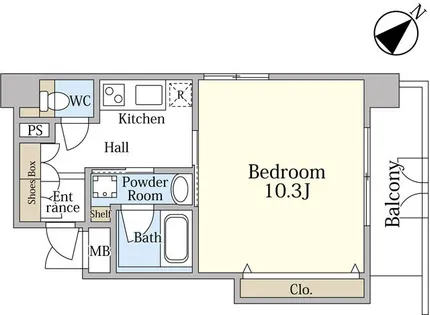 エスティ・ロアール神戸西【9階】の間取り